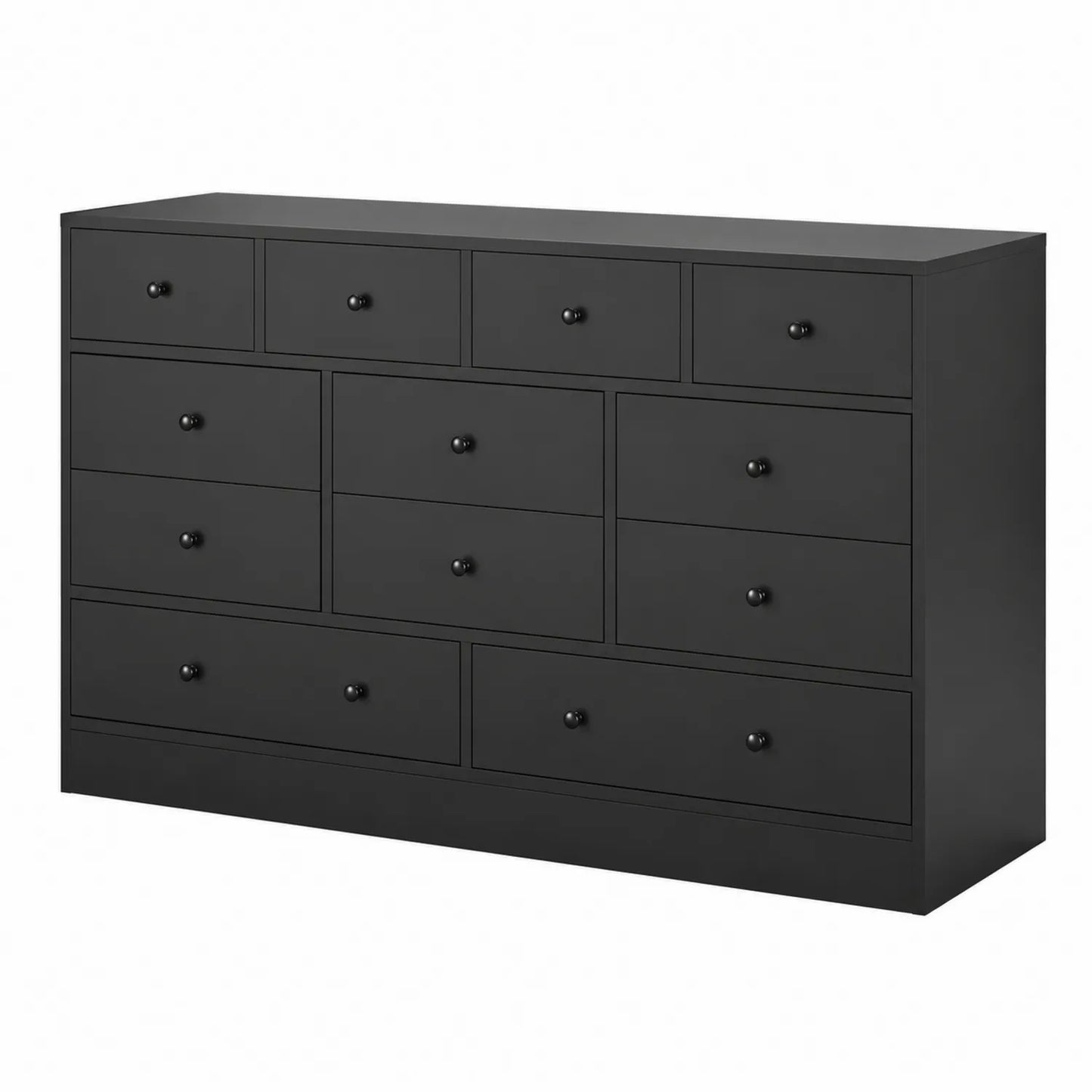 Commode à 12 tiroirs Bois Noir