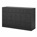 Commode à 12 tiroirs Bois Noir