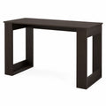 Bureau Rectangulaire en Bois d'Ingénierie Foncé