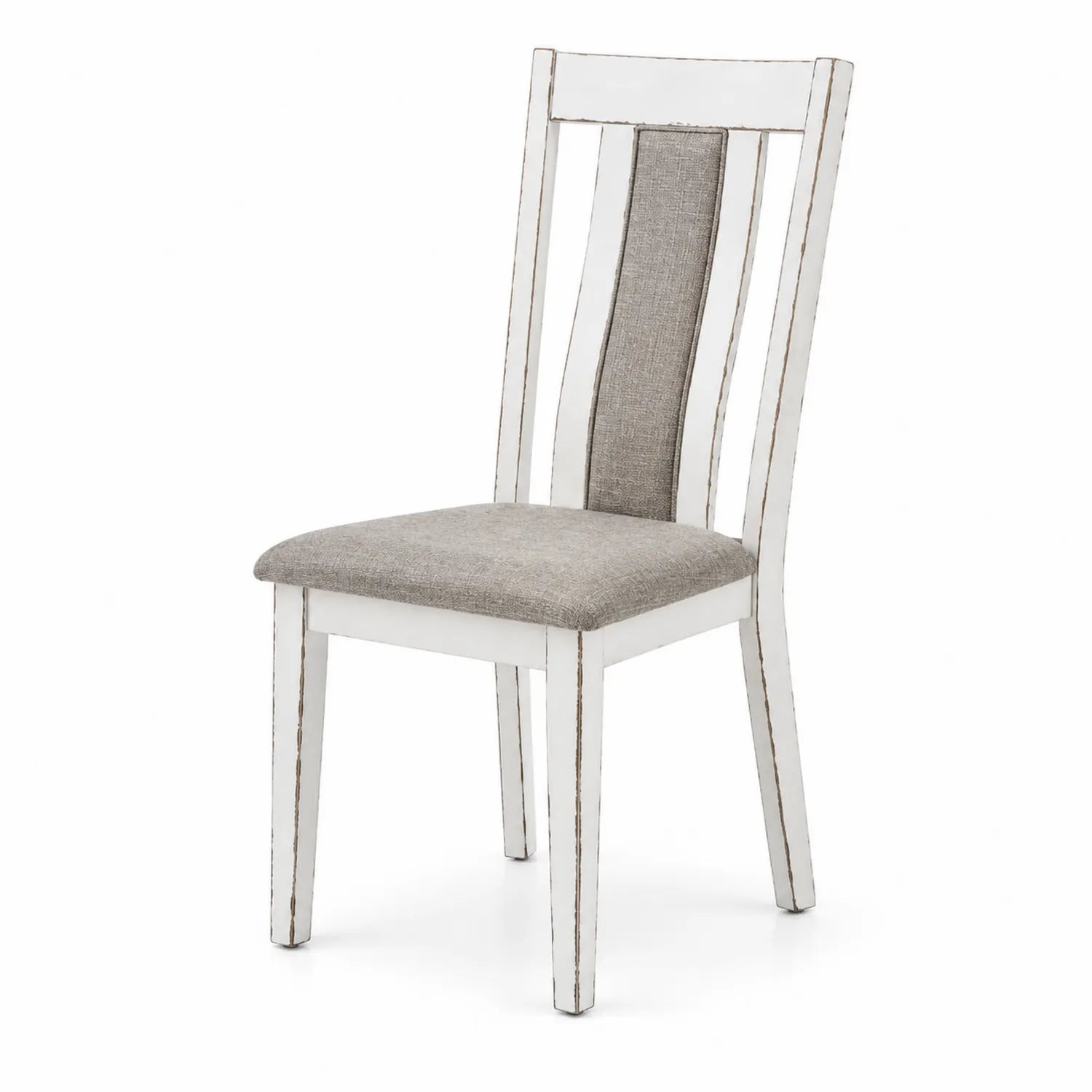 Chaise en bois avec assise en tissu polyester