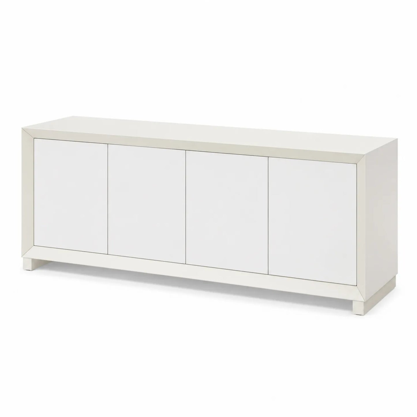 Meuble TV en Bois Blanc 160x45x60 cm
